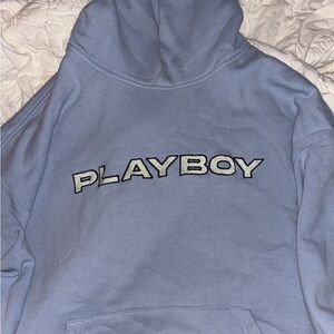 Play boy hoodie blue